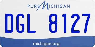 MI license plate DGL8127
