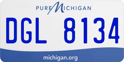 MI license plate DGL8134