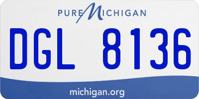 MI license plate DGL8136