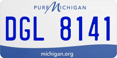 MI license plate DGL8141