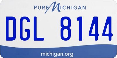 MI license plate DGL8144