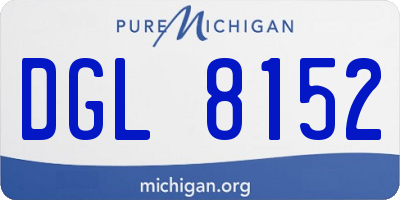 MI license plate DGL8152