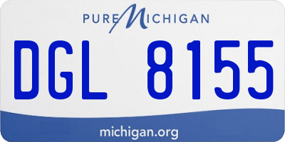 MI license plate DGL8155