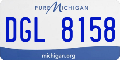 MI license plate DGL8158