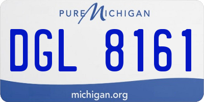 MI license plate DGL8161