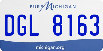 MI license plate DGL8163