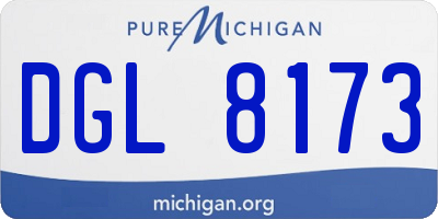 MI license plate DGL8173