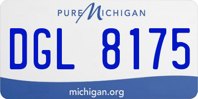 MI license plate DGL8175