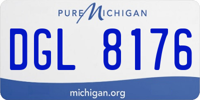 MI license plate DGL8176