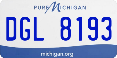 MI license plate DGL8193