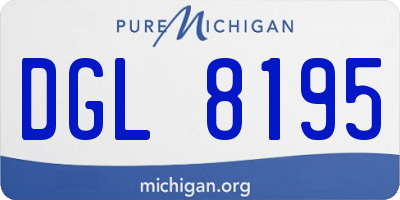 MI license plate DGL8195