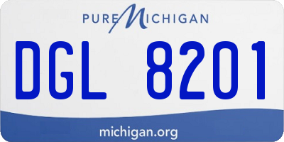 MI license plate DGL8201