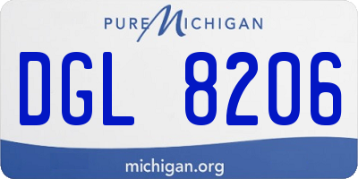 MI license plate DGL8206