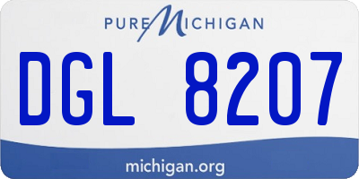 MI license plate DGL8207
