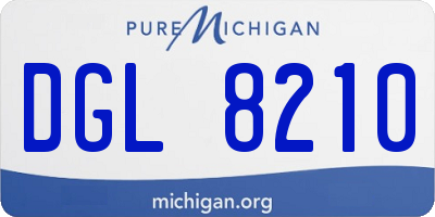 MI license plate DGL8210