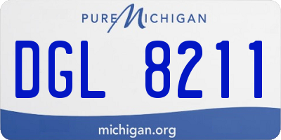 MI license plate DGL8211
