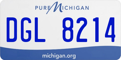 MI license plate DGL8214