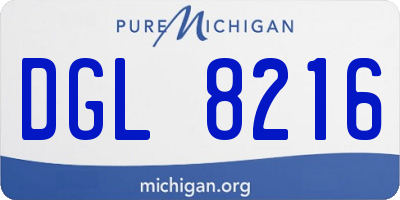 MI license plate DGL8216