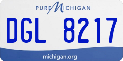 MI license plate DGL8217