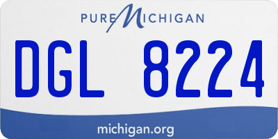 MI license plate DGL8224