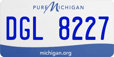 MI license plate DGL8227