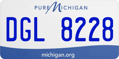 MI license plate DGL8228