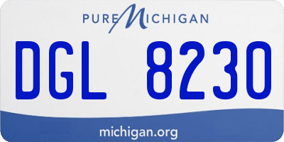 MI license plate DGL8230