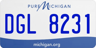 MI license plate DGL8231