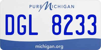 MI license plate DGL8233