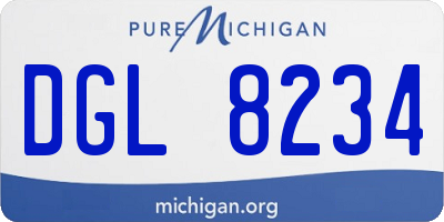 MI license plate DGL8234
