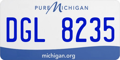 MI license plate DGL8235