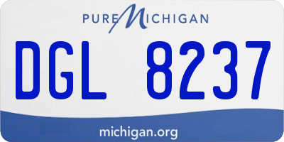 MI license plate DGL8237