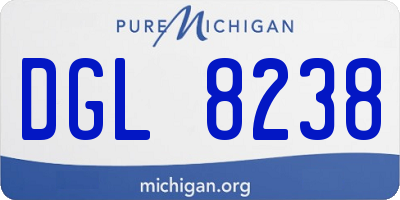 MI license plate DGL8238