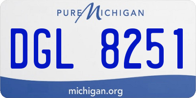 MI license plate DGL8251