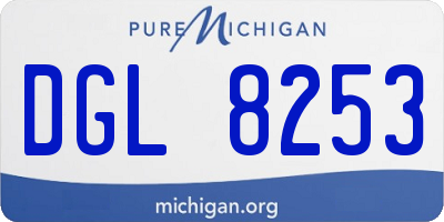 MI license plate DGL8253