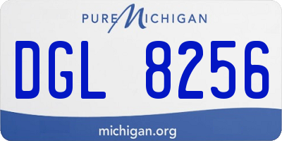 MI license plate DGL8256