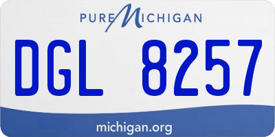 MI license plate DGL8257