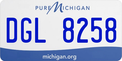 MI license plate DGL8258