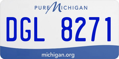 MI license plate DGL8271