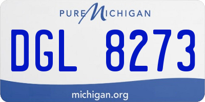 MI license plate DGL8273