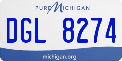 MI license plate DGL8274