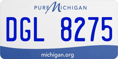 MI license plate DGL8275