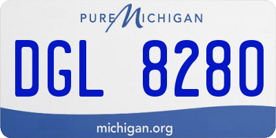 MI license plate DGL8280