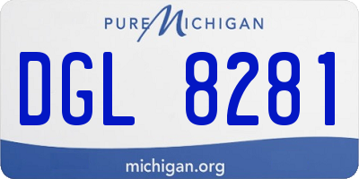 MI license plate DGL8281