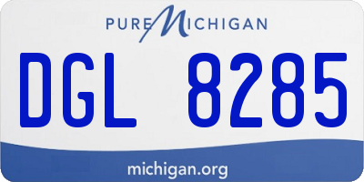 MI license plate DGL8285