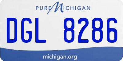 MI license plate DGL8286