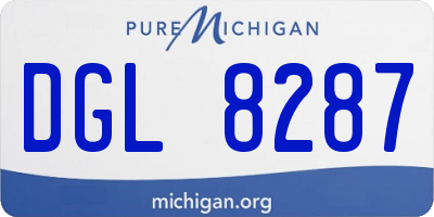 MI license plate DGL8287