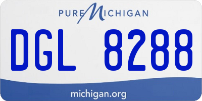 MI license plate DGL8288