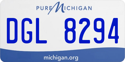 MI license plate DGL8294