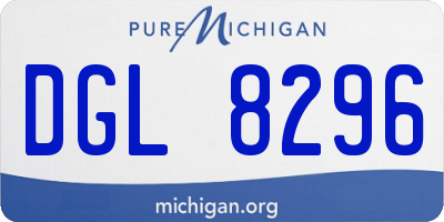 MI license plate DGL8296